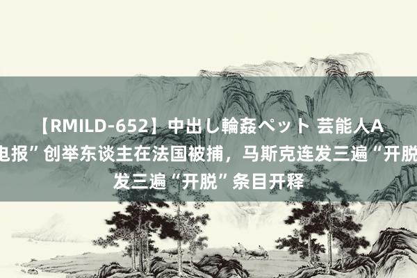 【RMILD-652】中出し輪姦ペット 芸能人AYA 社媒“电报”创举东谈主在法国被捕，马斯克连发三遍“开脱”条目开释