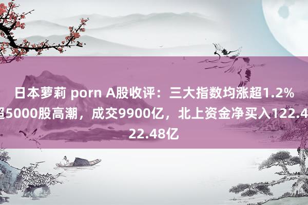 日本萝莉 porn A股收评：三大指数均涨超1.2%！超5000股高潮，成交9900亿，北上资金净买入122.48亿